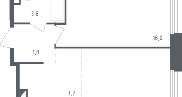 Студия, 44&nbsp;м²