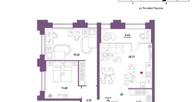 3-к. квартира, 86 м²