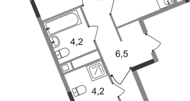 2-к. квартира, 67 м²