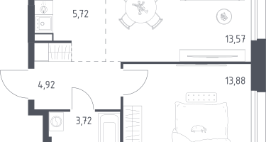 Студия, 41&nbsp;м²