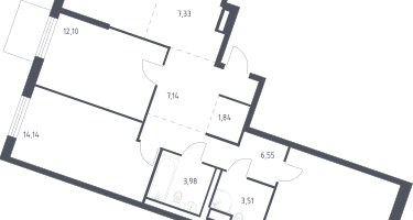 Студия, 82&nbsp;м²