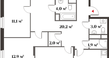 5-к. квартира, 117&nbsp;м²