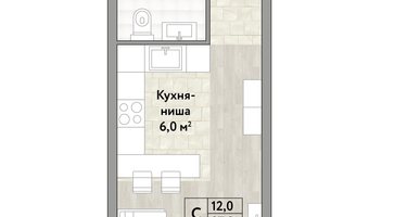 Студия, 27 м²
