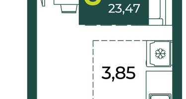Студия, 23&nbsp;м²