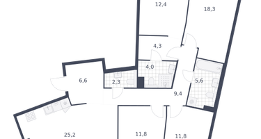 4-к. квартира, 113 м²
