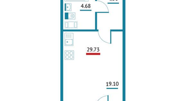 Студия, 29&nbsp;м²