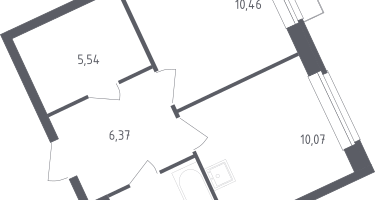 1-к. квартира, 35&nbsp;м²