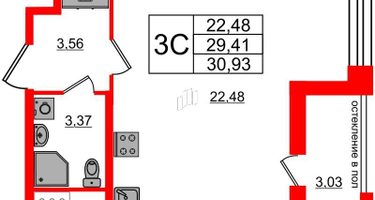 Студия, 29&nbsp;м²