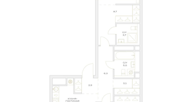 3-к. квартира, 71&nbsp;м²