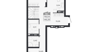 5-к. квартира, 146&nbsp;м²