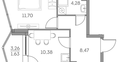 1-к. квартира, 36&nbsp;м²