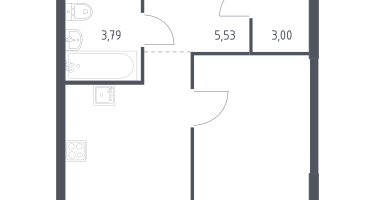1-к. квартира, 36&nbsp;м²