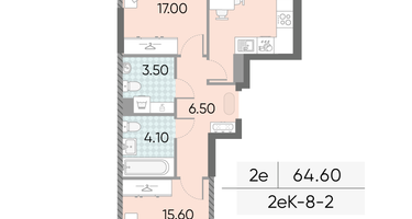 Студия, 64&nbsp;м²