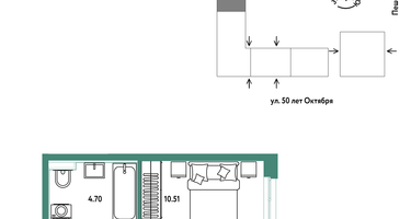 2-к. квартира, 36 м²
