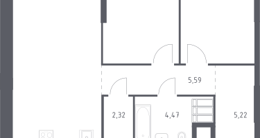 2-к. квартира, 61&nbsp;м²