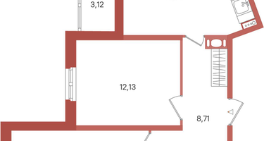 2-к. квартира, 57 м²