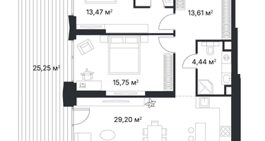 2-к. квартира, 85&nbsp;м²