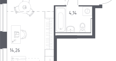 Студия, 29&nbsp;м²