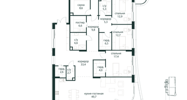 4-к. квартира, 235&nbsp;м²