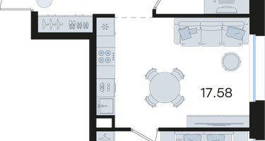 2-к. квартира, 54 м²