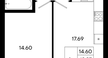1-к. квартира, 43&nbsp;м²