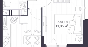 Студия, 40&nbsp;м²