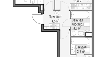 3-к. квартира, 61&nbsp;м²