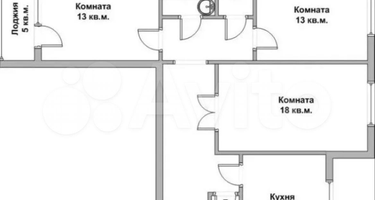 3-к. квартира, 65,1&nbsp;м²