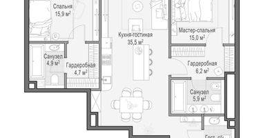 2-к. квартира, 103 м²