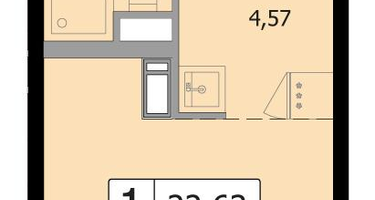Студия, 22&nbsp;м²