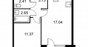 Студия, 38&nbsp;м²