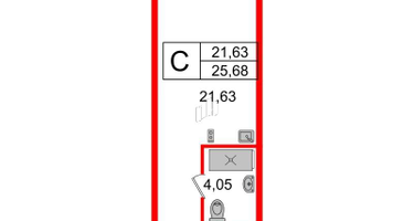 Студия, 25&nbsp;м²