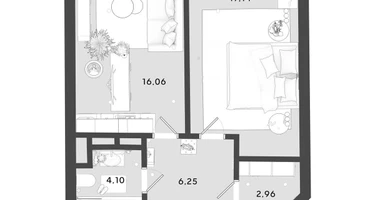 1-к. квартира, 46&nbsp;м²