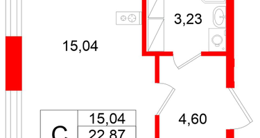 Студия, 22&nbsp;м²
