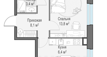 3-к. квартира, 72&nbsp;м²