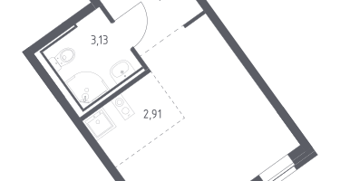 Студия, 22&nbsp;м²