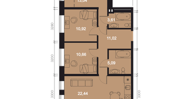 4-к. квартира, 78&nbsp;м²
