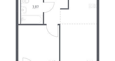 Студия, 34&nbsp;м²