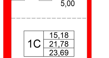 Студия, 21&nbsp;м²