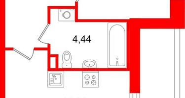 1-к. квартира, 33&nbsp;м²