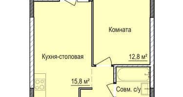 1-к. квартира, 38 м²