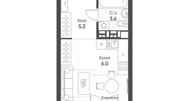 Студия, 24&nbsp;м²