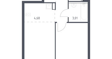 Студия, 44&nbsp;м²