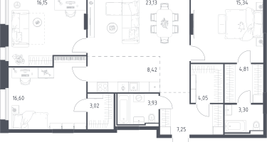 Студия, 106&nbsp;м²