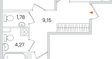 2-к. квартира, 56 м²