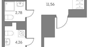 2-к. квартира, 54&nbsp;м²