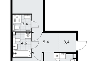 2-к. квартира, 65&nbsp;м²