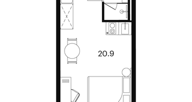 1-к. квартира, 23 м²
