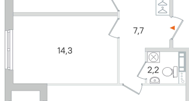 2-к. квартира, 63&nbsp;м²