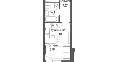 Студия, 28&nbsp;м²